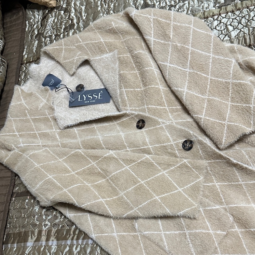 Lysse Tan Checkered Coat